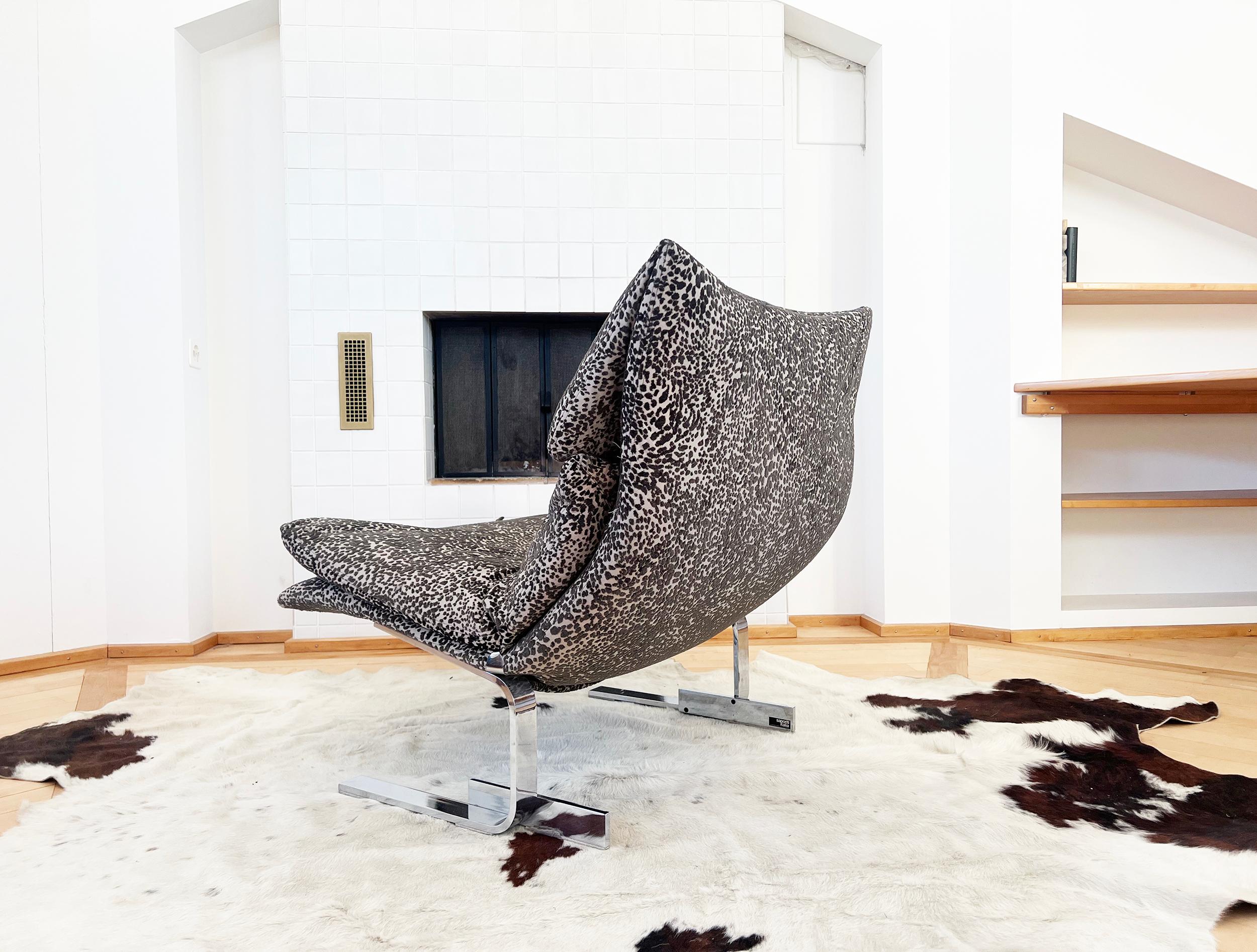 Onda Wave Lounge Chair by Giovanni Offredi for Saporiti For Sale 2