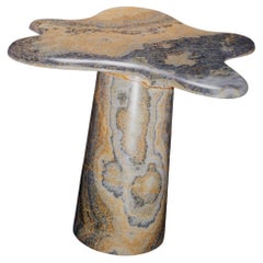 Ondamarmo Blue- Grey Matte Polished Side Table