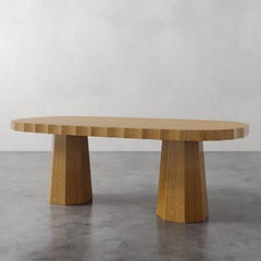 "Ondara" Fluted Oblong Dining Table by Christiane Lemieux