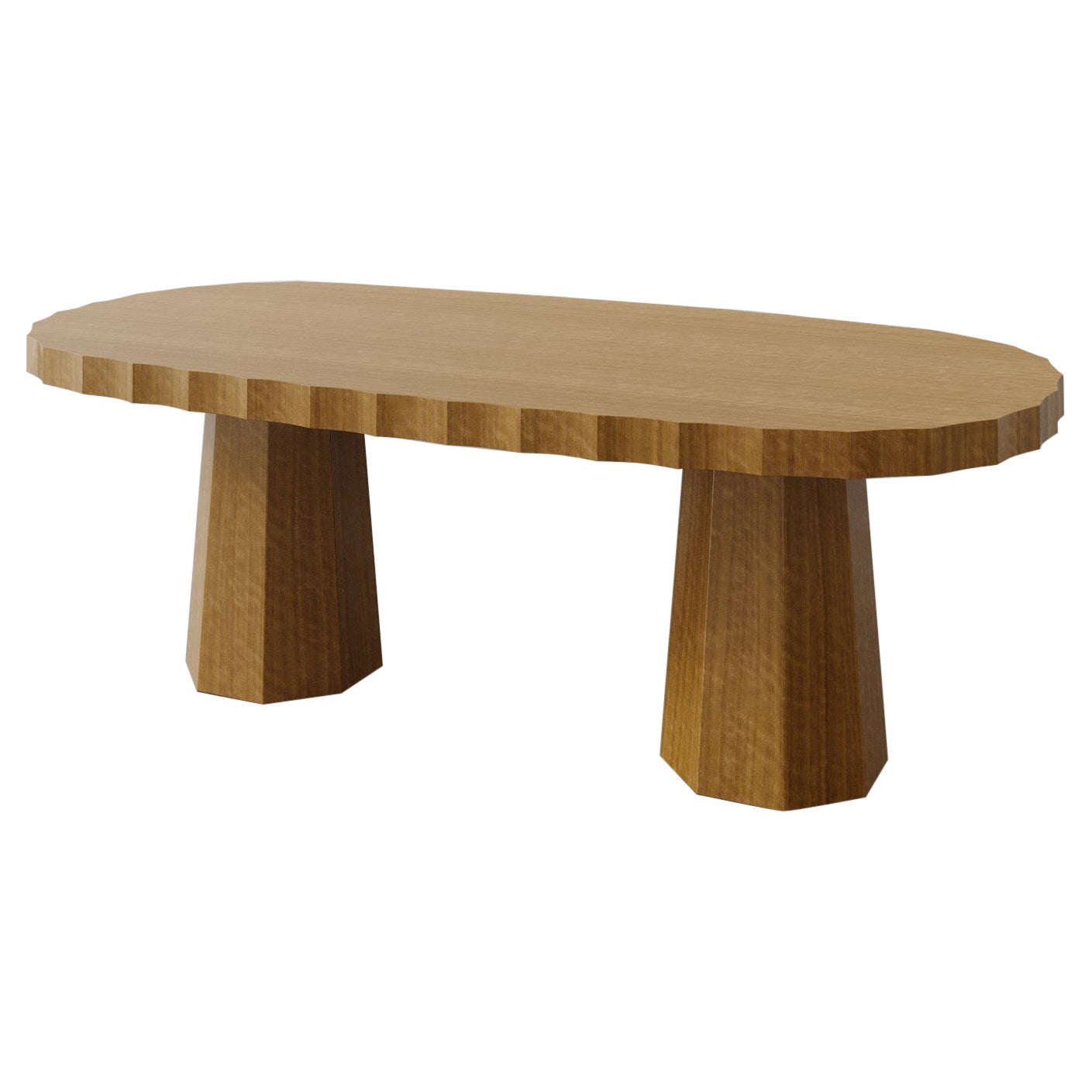 "Ondara" Fluted Oblong Dining Table by Christiane Lemieux