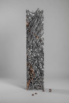 Instant Tree Olives by Ondřej Oliva - tree-shaped sculpture, aluminium & bronze