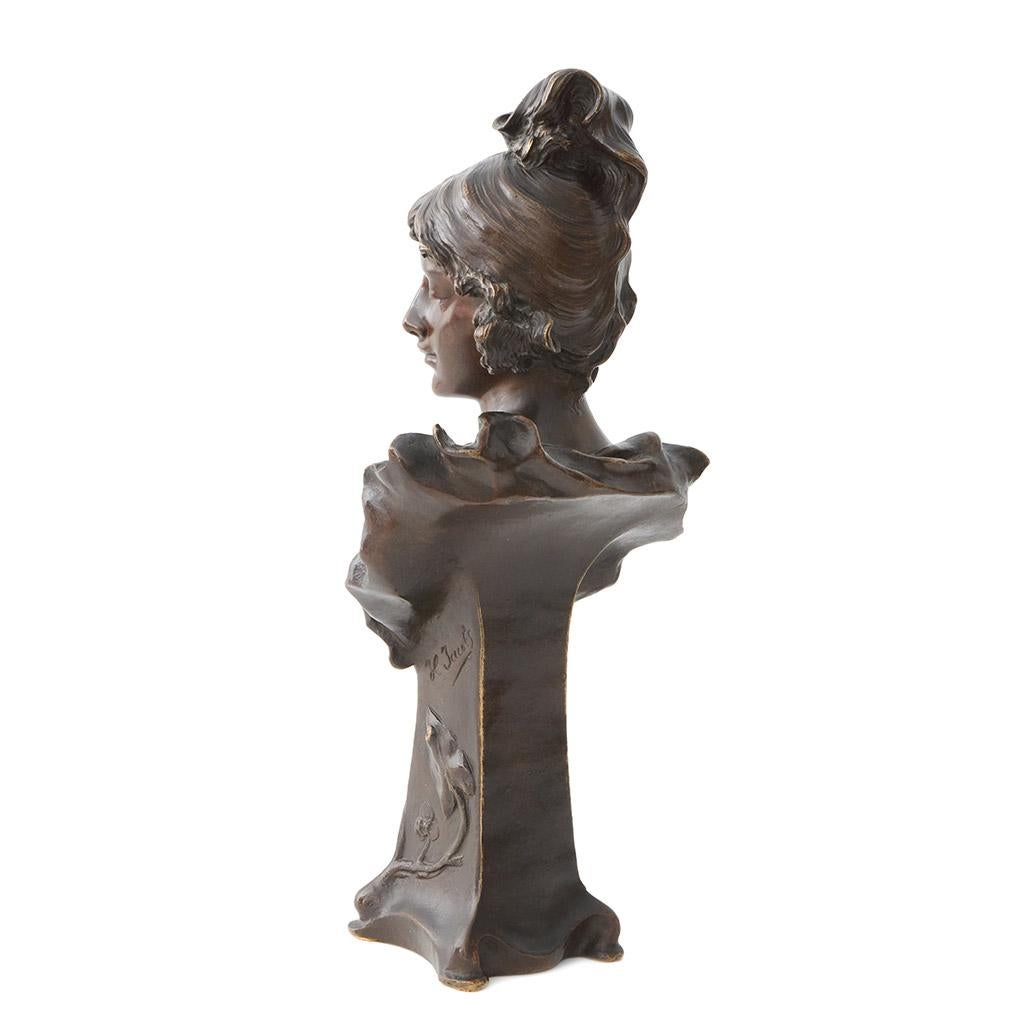 Early 20th Century 'Ondine' An Art Nouveau Bust by Henri Jacobs (1864-1935) For Sale