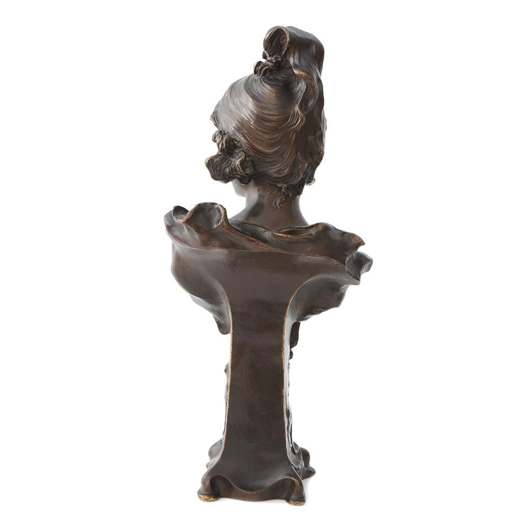 Bronze 'Ondine' An Art Nouveau Bust by Henri Jacobs (1864-1935) For Sale