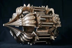 Barok by Ondřej Oliva - Figurative bronze sculpture, mysterious form, golden