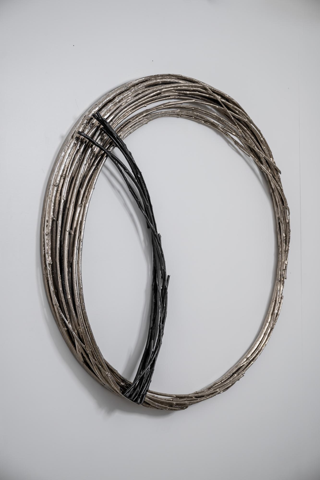 eternAL II by Ondřej Oliva - Large aluminium sculpture, contrasts, figurative For Sale 4