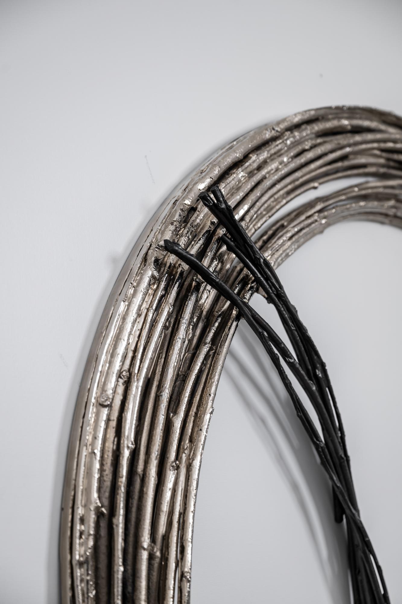 eternAL II by Ondřej Oliva - Large aluminium sculpture, contrasts, figurative For Sale 5