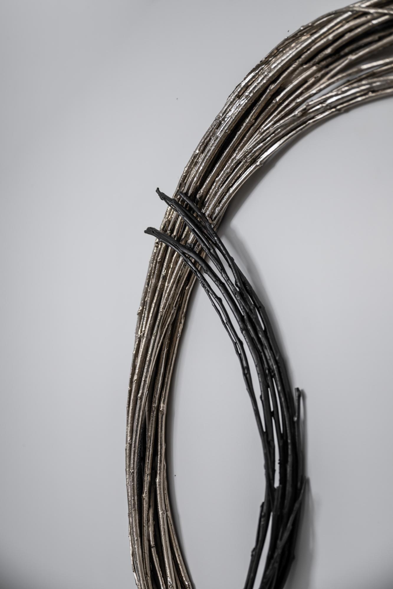 eternAL II by Ondřej Oliva - Large aluminium sculpture, contrasts, figurative For Sale 6