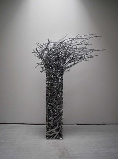 Instant Tree Burja - Aluminium and nickel sculpture, unique work