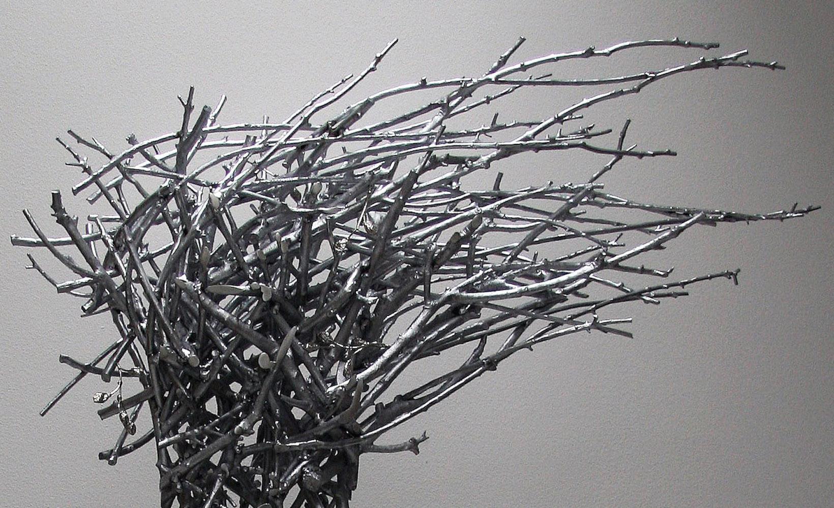 Instant Tree Burja di Ondřej Oliva - Grande scultura in metallo, albero geometrico in vendita 6