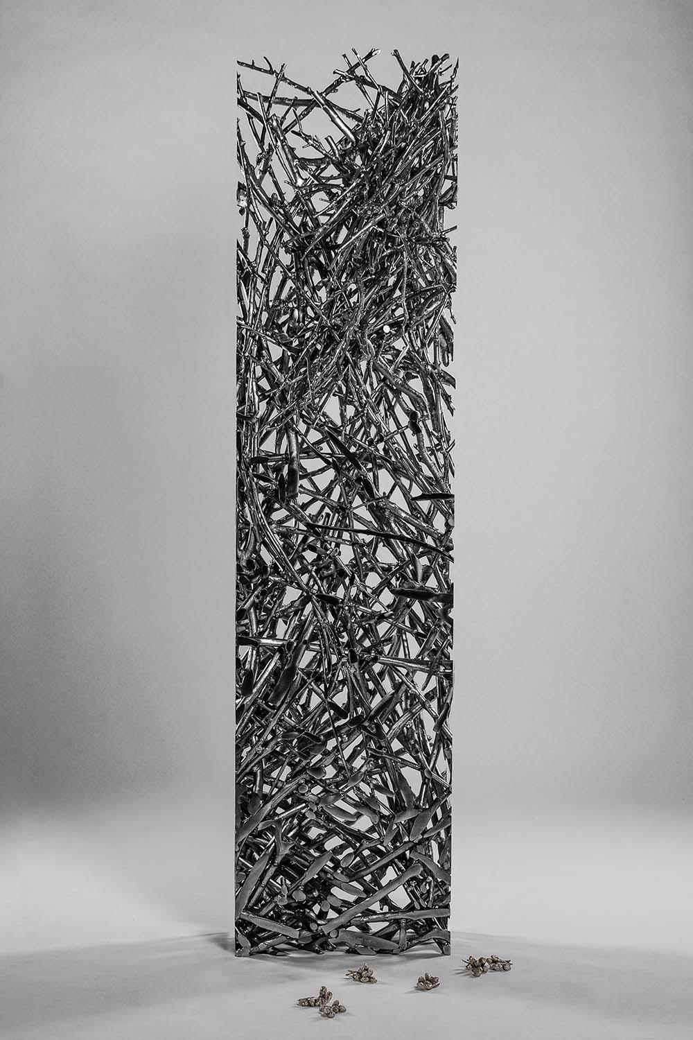 Instant Tree Olive von Ondřej Oliva - Skulptur aus Aluminium und Nickel, Einzelstück im Angebot 2