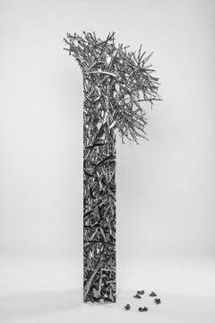 Instant Tree Olive by Ondřej Oliva - Aluminium and nickel sculpture, unique work