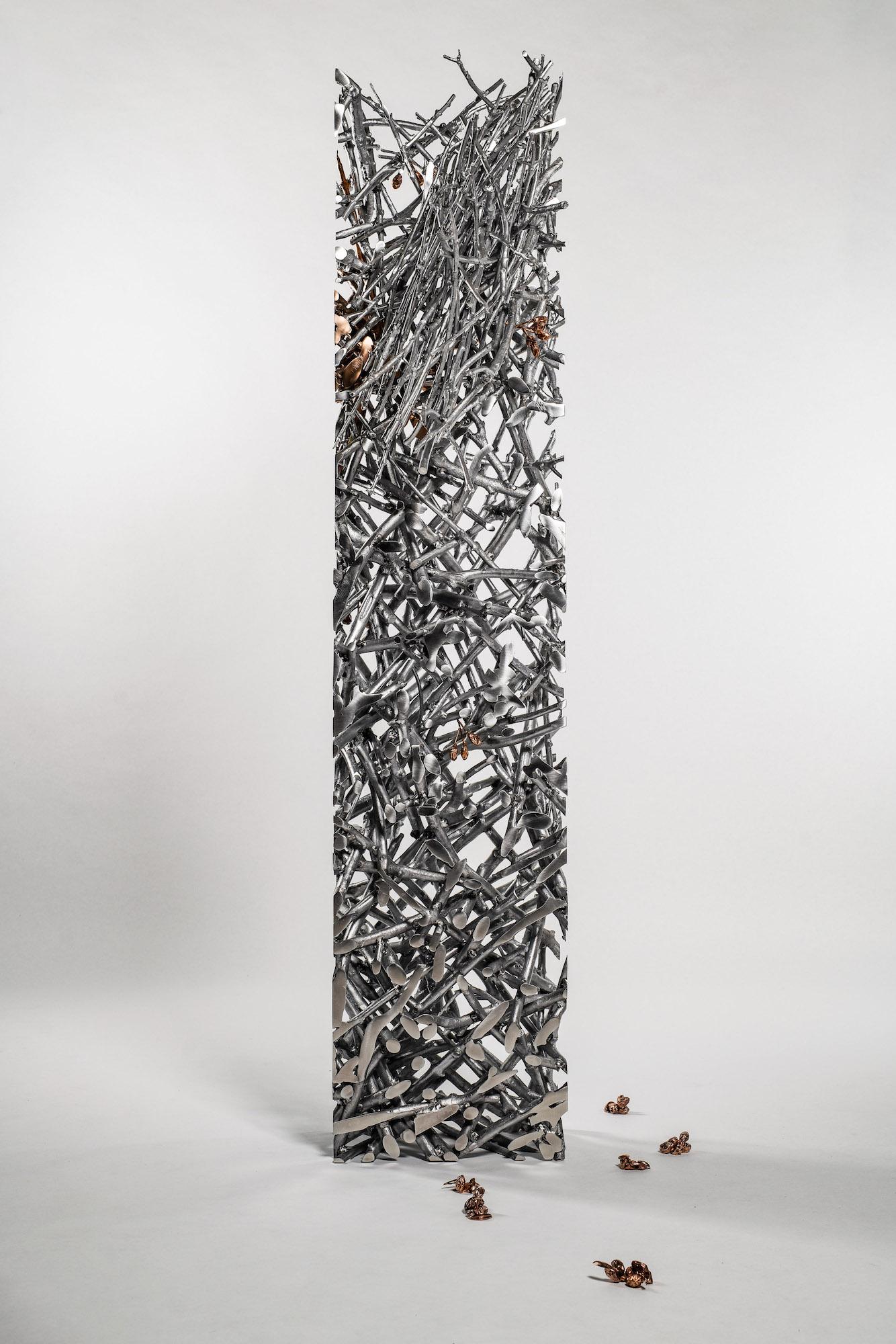 Instant Tree Olives by Ondřej Oliva - Large aluminium and bronze sculpture For Sale 1