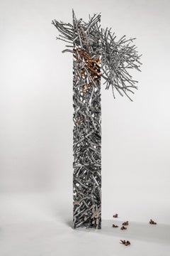 Instant Tree Olives by Ondřej Oliva - Grande sculpture en aluminium et bronze