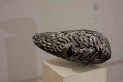 Mussel II by Ondřej Oliva - Figurative aluminium sculpture, food, sea