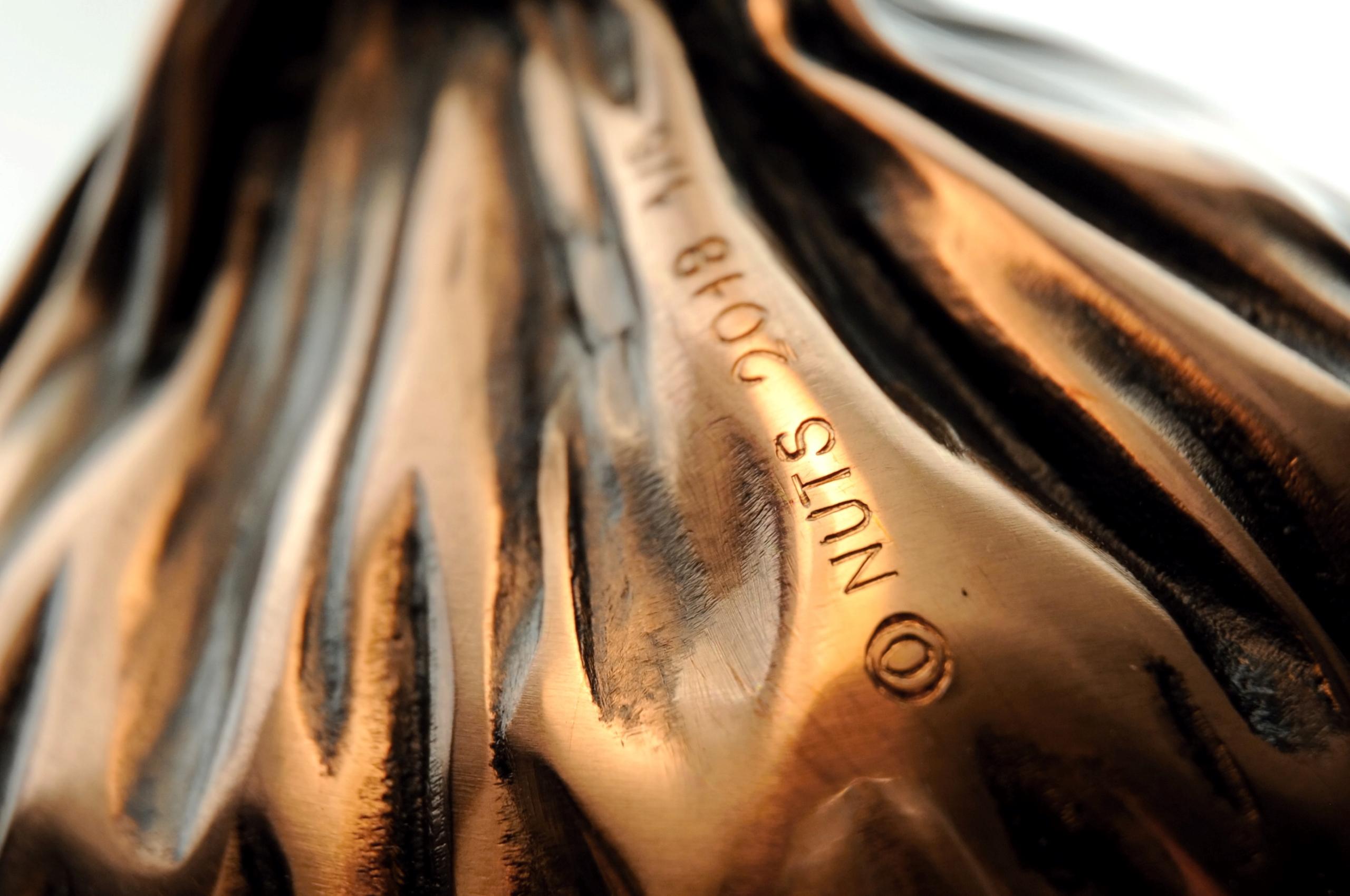 NUTS by Ondřej Oliva - Sculpture figurative en bronze, fruits en vente 9