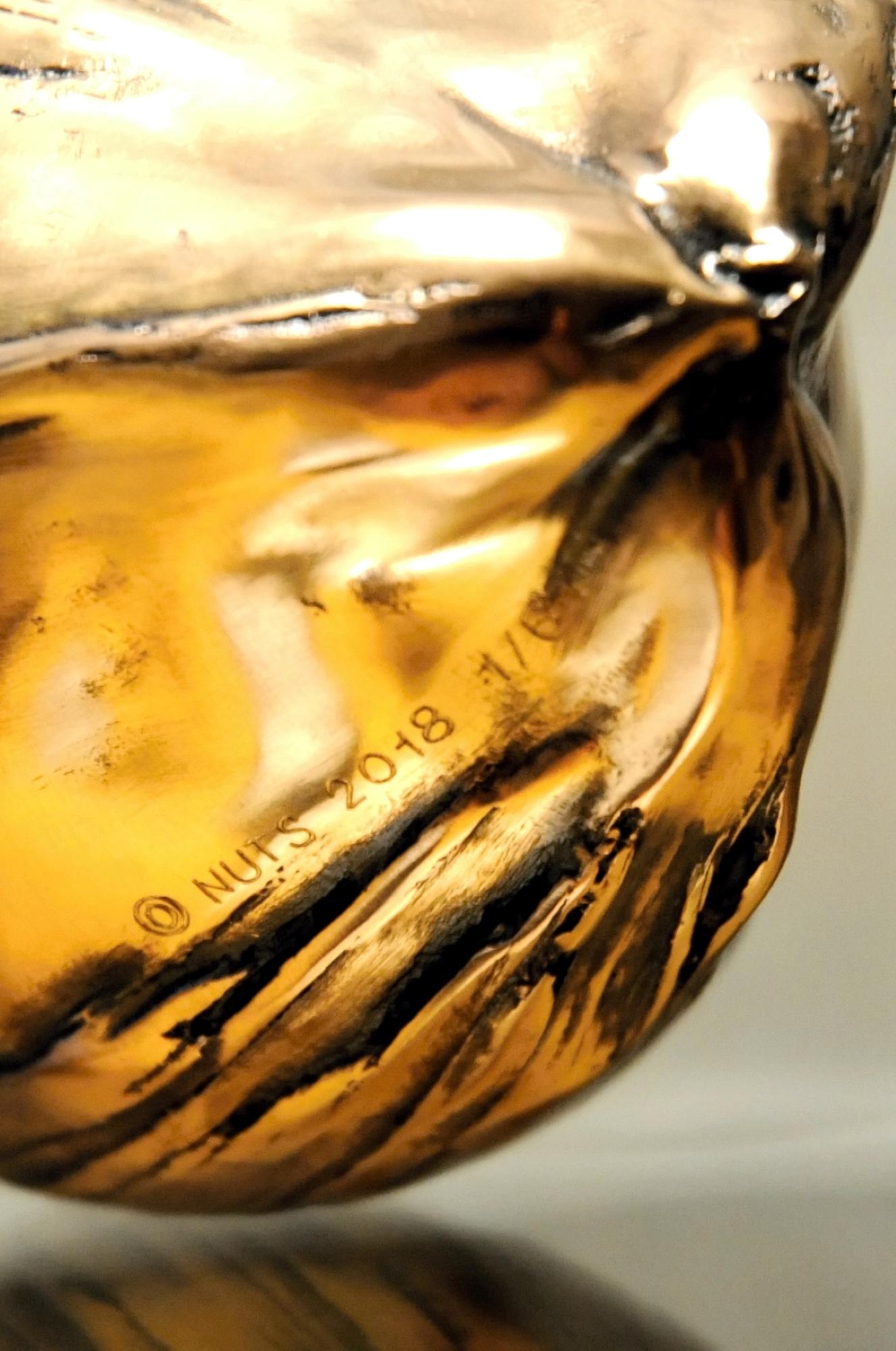 NUTS by Ondřej Oliva - Sculpture figurative en bronze, fruits en vente 7