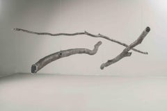 Printree by Ondřej Oliva - Large aluminium sculpture, silver, tree