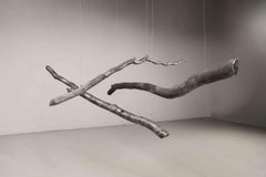 Printree by Ondřej Oliva - Large aluminium sculpture, silver, tree