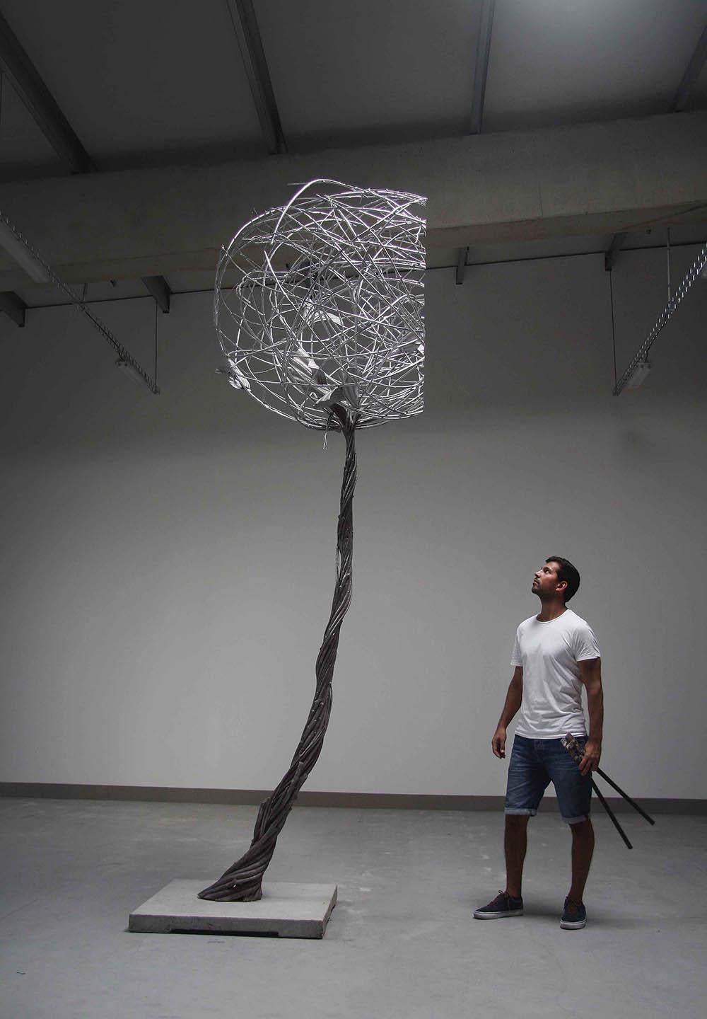 aluminum tree sculpture