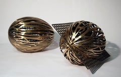 Urbanut I & II by Ondřej Oliva - Installation of 2 bronze sculptures, organic