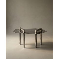 Ondulae Coffee Table in Stainless Steel by Metalmorphosis Studio