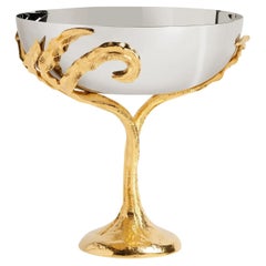 Ondulated Leaves Bowl on Stand