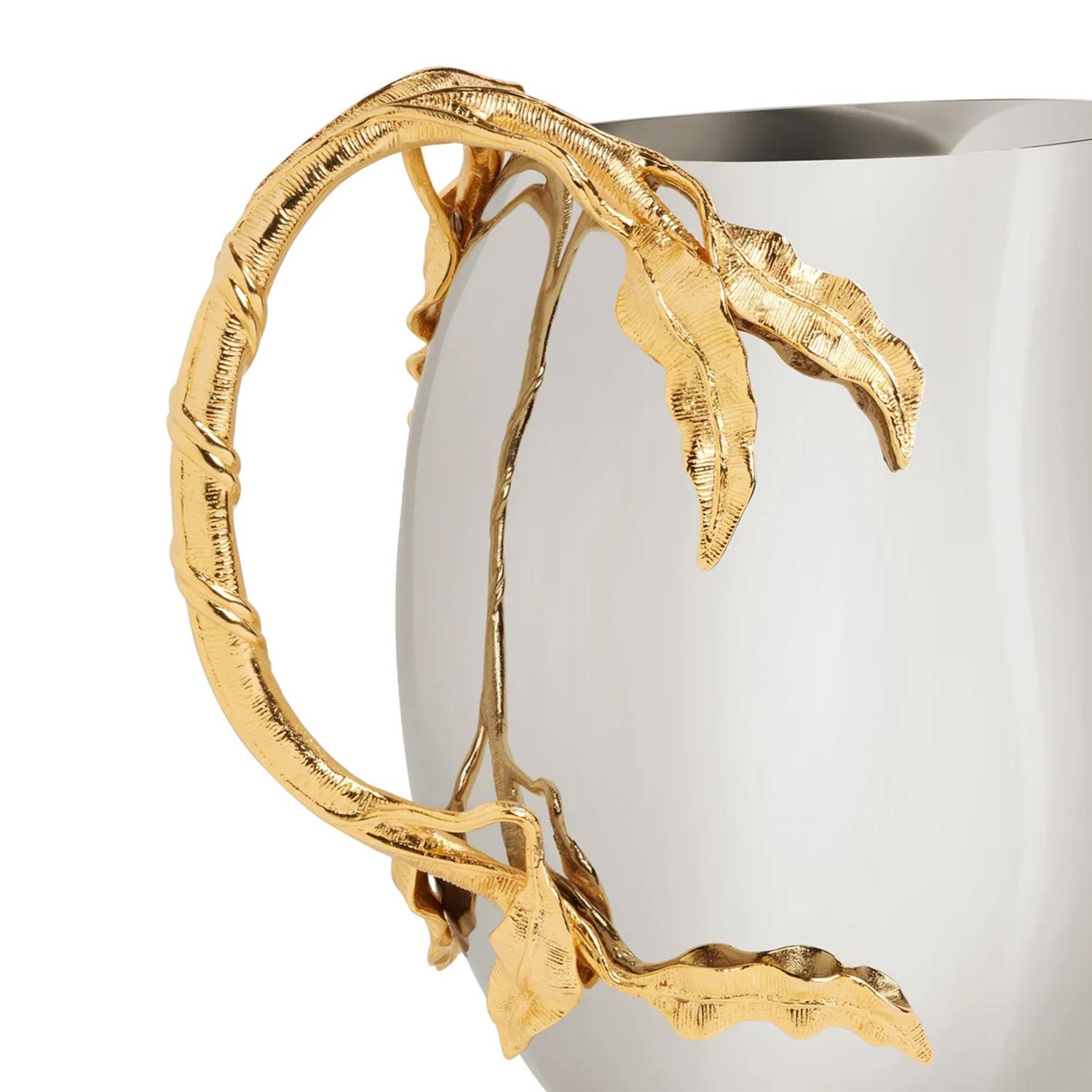 Forged Ondulated Leaves Pitcher For Sale