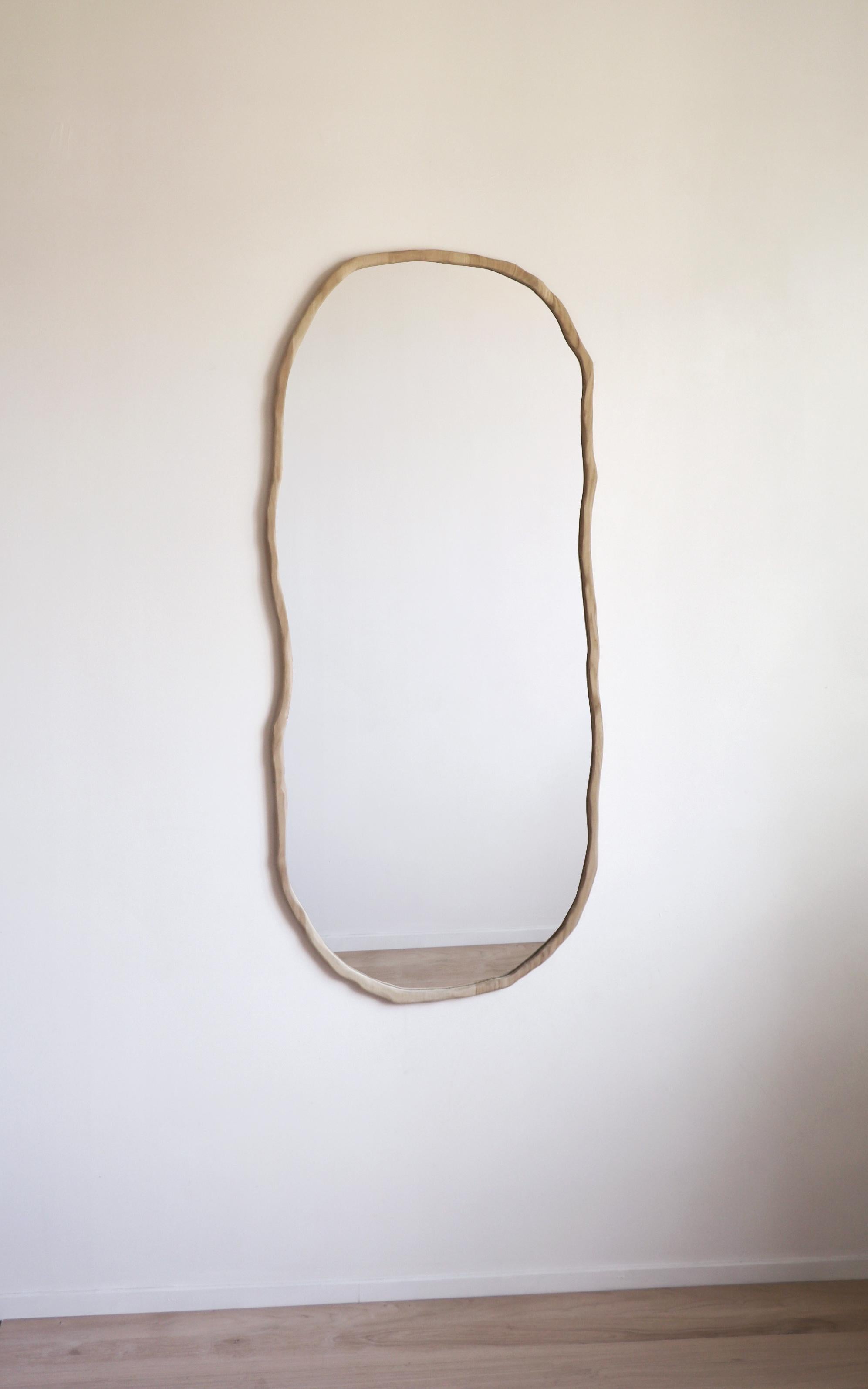Contemporary Ondulation mirror - long For Sale