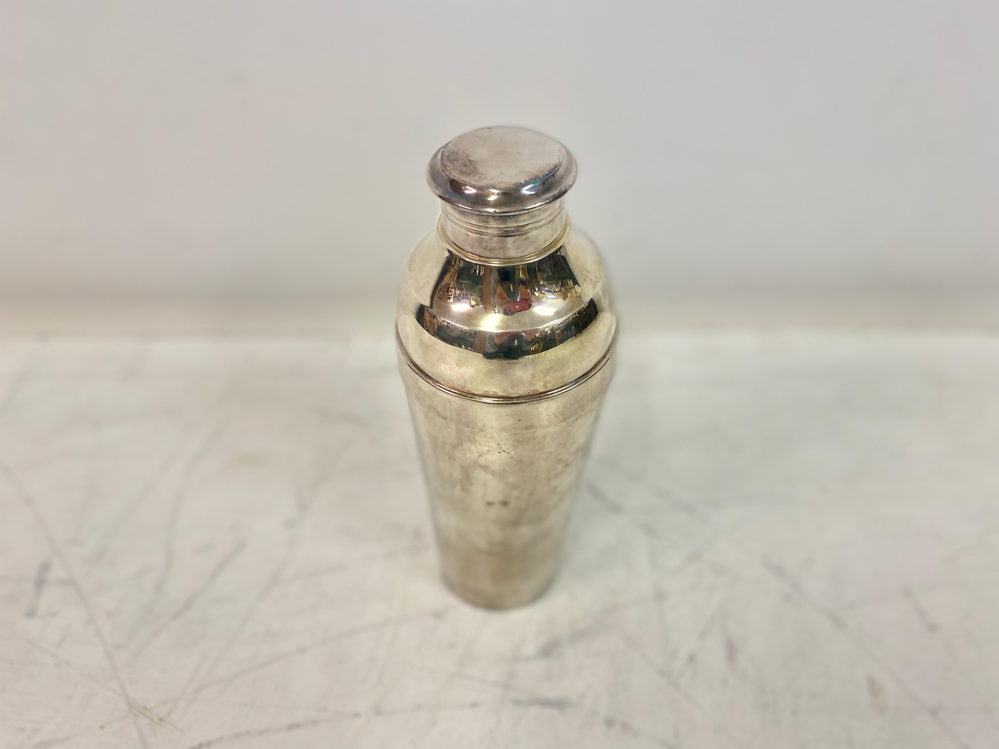 Art Deco Ondulations by Luc Lanel Silver Plated Cocktail Shaker by Christofle