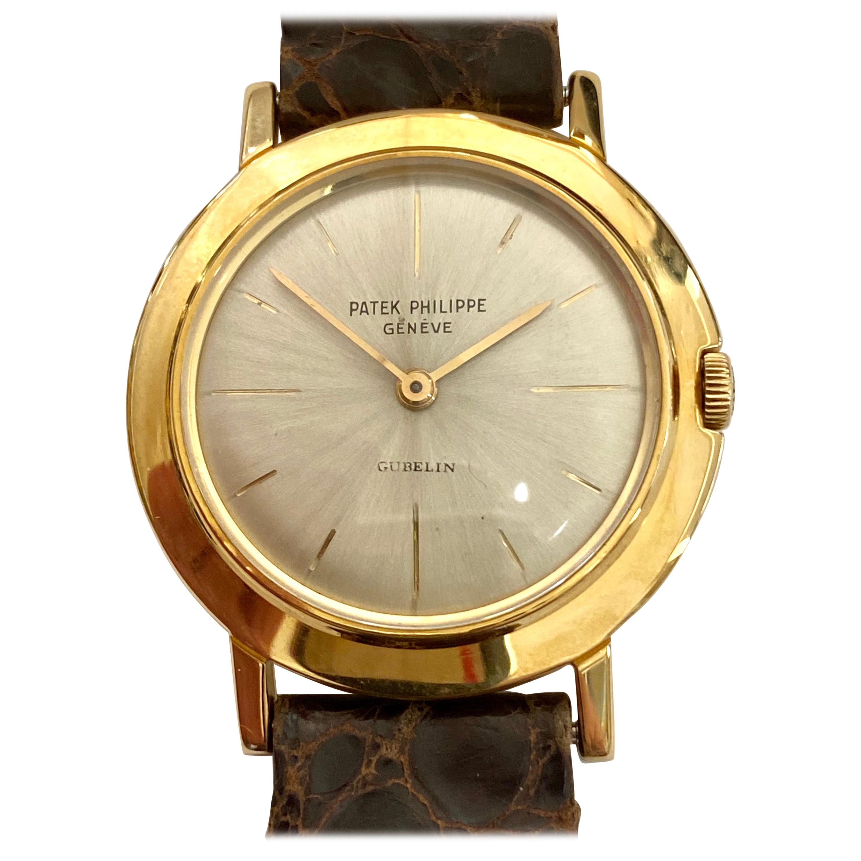 One '1' 18 Karat Yellow Gold "Patek Philippe" Wristwatch, 1961, Model Calatrava