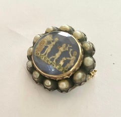 One '1' Gold/Silver Memorial Ornament/Brooch "Stuart Cristal", England, 1690