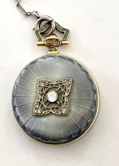 One '1' Platinum/Yellow Gold Lady's Pocket Watch, Signed "LONGINES", 1910