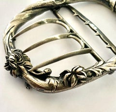 One '1' Silver Bukle, Art Nouveau, Master Eugene Lefebvre Paris, 1900
