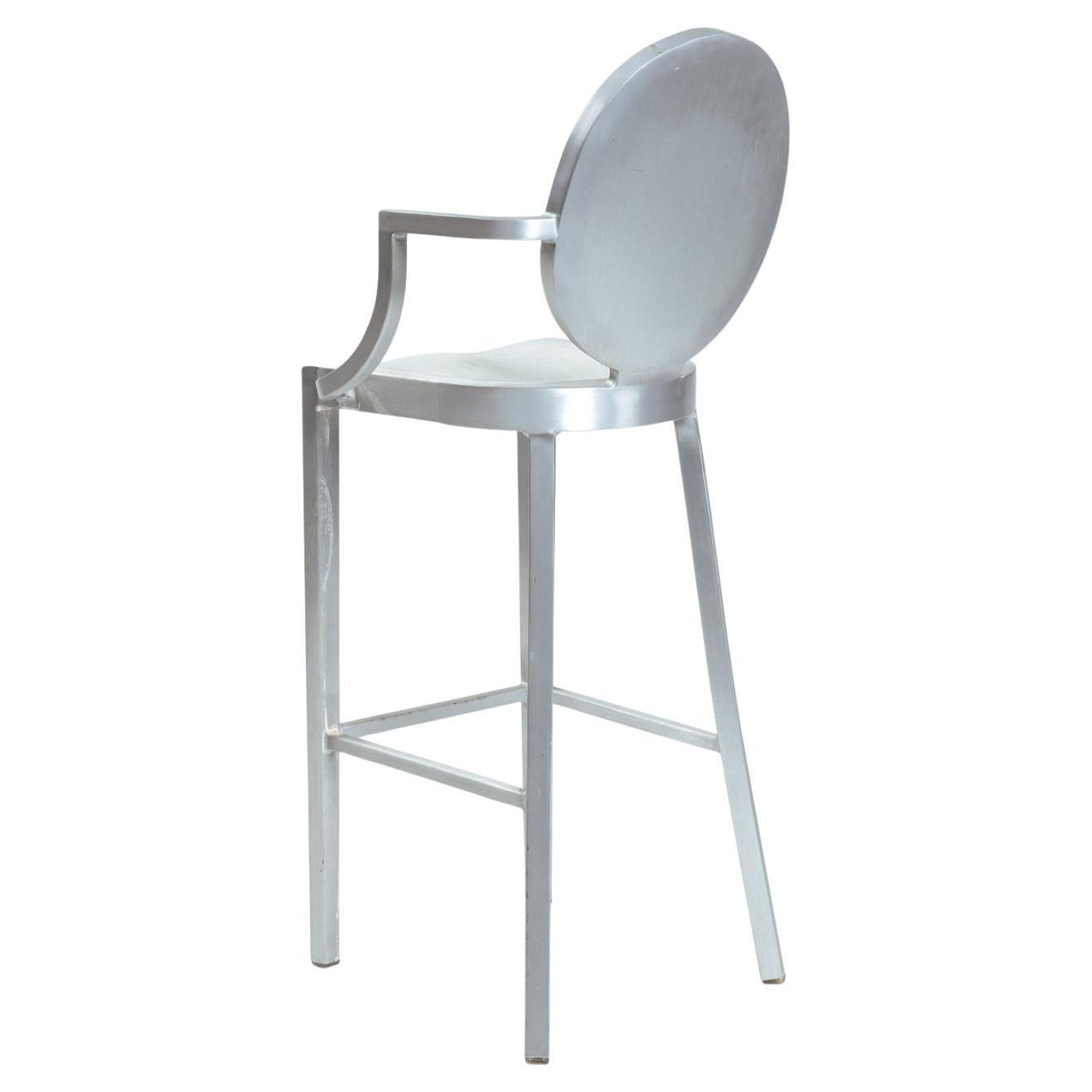 Taburete Kong Bar de Aluminio Manco de Philippe Starck para Emeco, cepillado a mano en venta