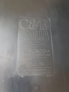 One Black Modular Table "Gli Scacchi" by M. Bellini for C&B Italia, '71