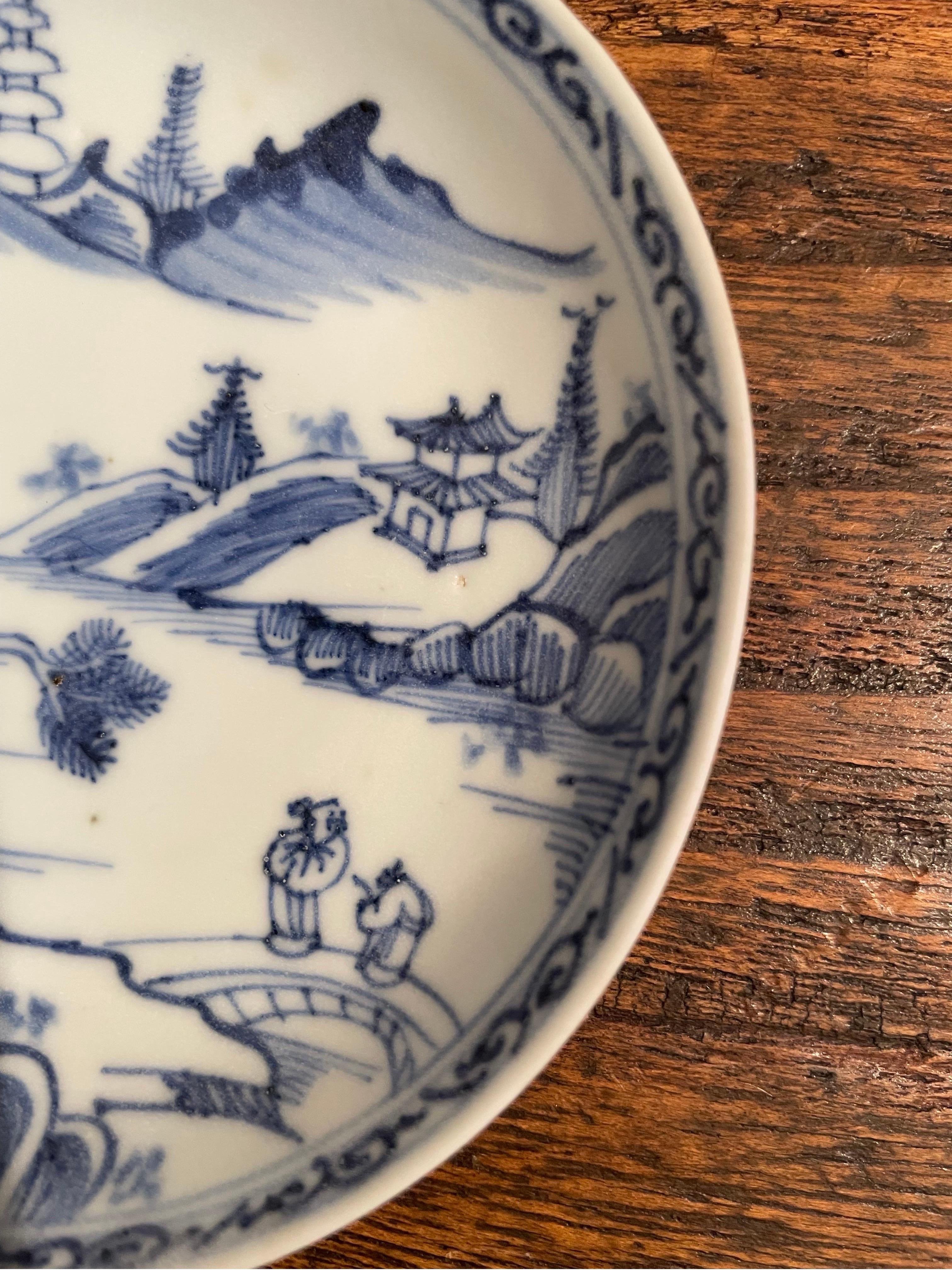 One Blue and White Dish, Yongzheng Period, Qing Dynasty

Painted figures on bridge in landscape

Diameter: 11.5cm Height: 2cm

Provenance: Made in Imperial China Porcelain from the Ca Mau shipwreck, circa 1725 sale, Sotheby's Amsterdam, 29, 30 & 31