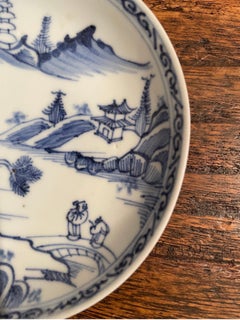 One Blue and White Dish, Yongzheng Period, Qing Dynasty Ex Sotheby's