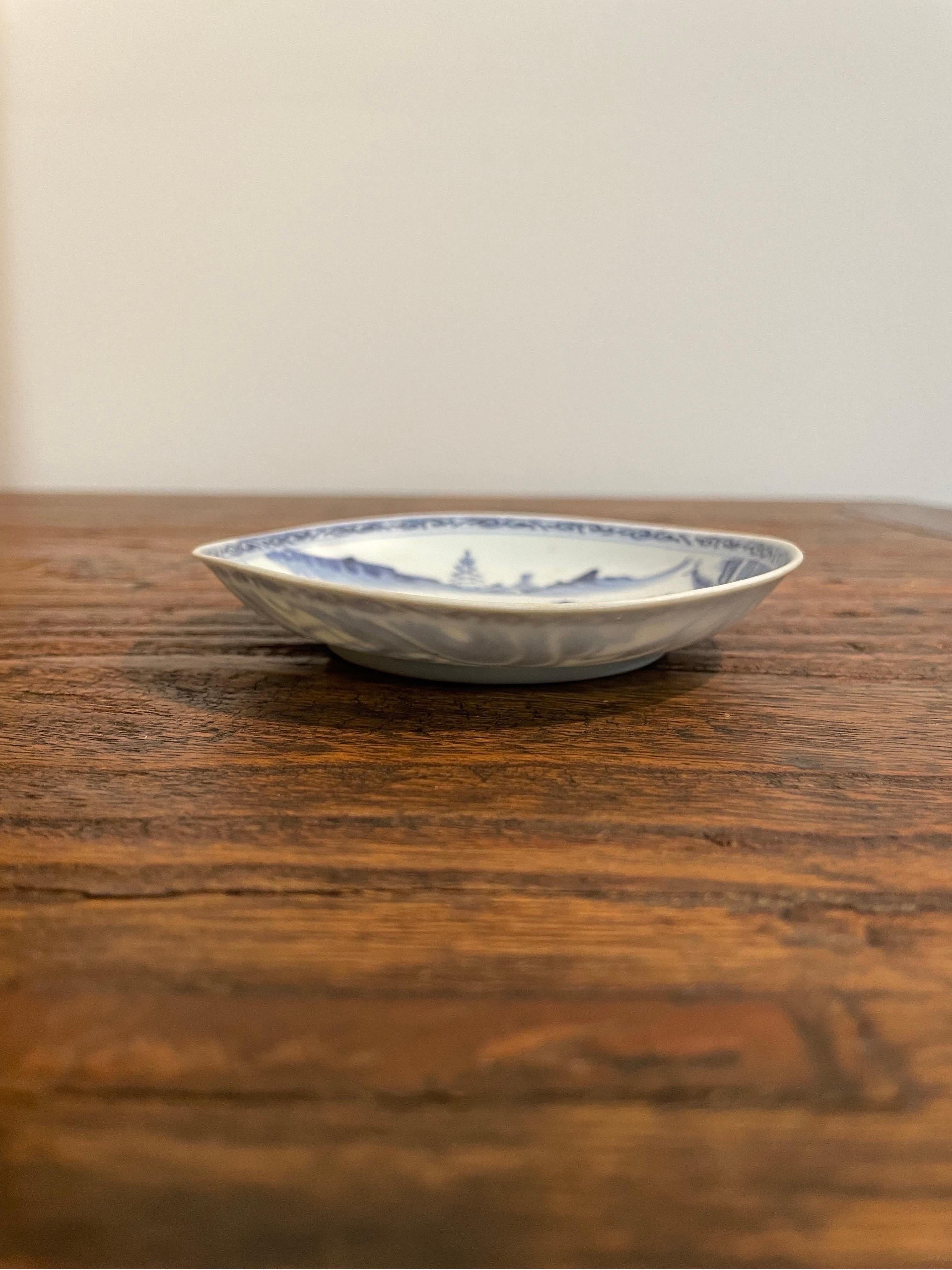 18th Century One Blue and White Dish, Yongzheng Period, Qing Dynasty Ex Sotheby's For Sale