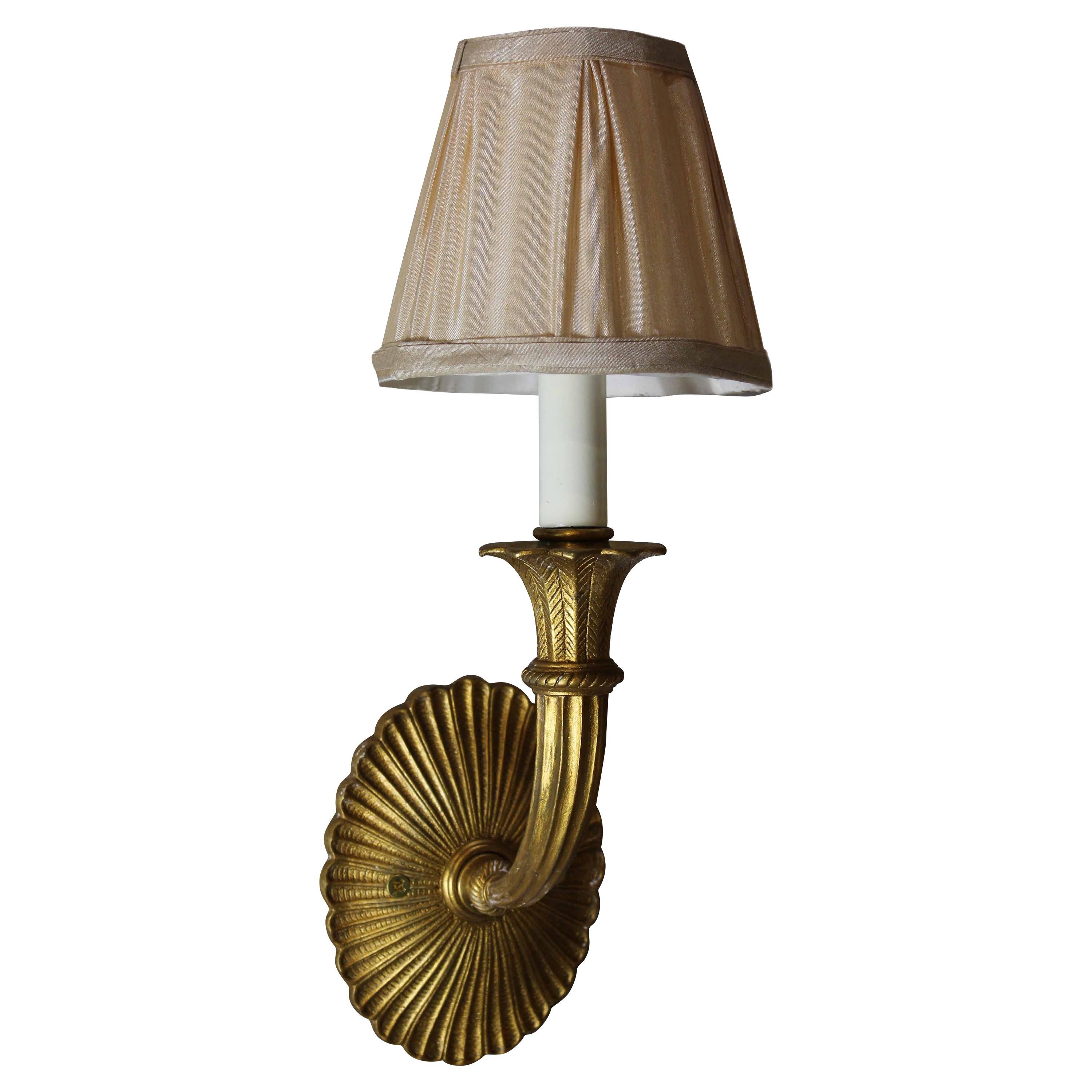 One Bronze Sconce, Chiseled and Gilt