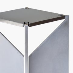 ONE Sgabello quadrato in acciaio inox spazzolato di Frank Penders