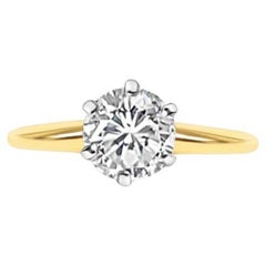 One Carat Brilliant Diamond Engagement Ring