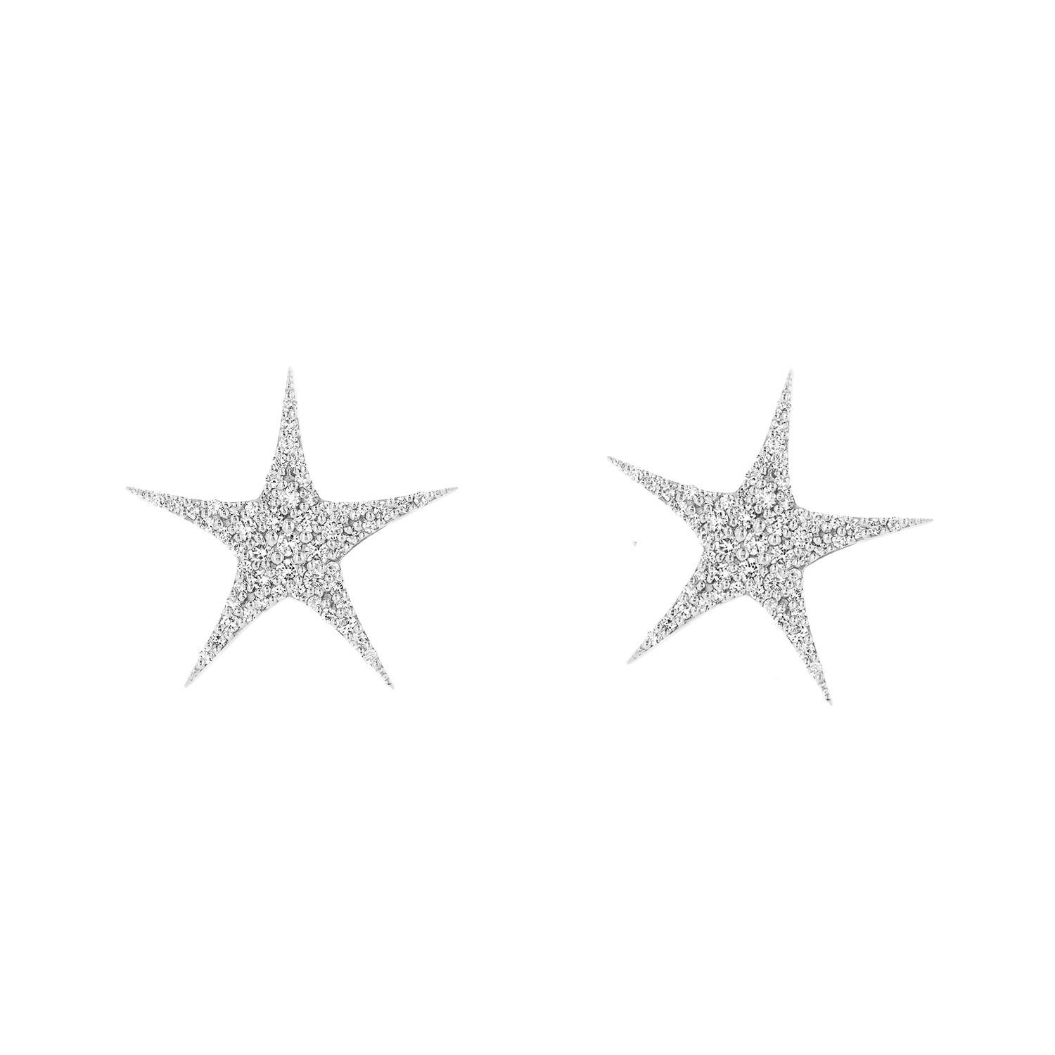 One Carat Diamond Star Studs For Sale 6