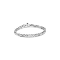 Bracelet tennis en or blanc 14 carats avec diamants d'un carat