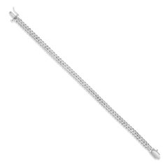 Ein Karat Diamant-Tennisarmband im Drahtstil 14k Weißgold