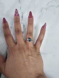 One Carat London Blue Topaz Engagement Ring