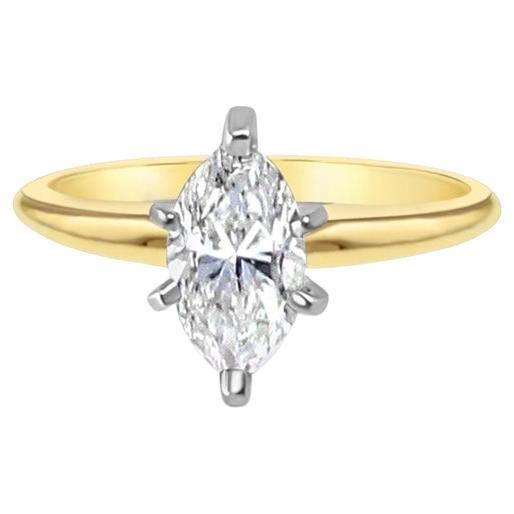 Anello di fidanzamento con diamante solitario Marquise da un carato