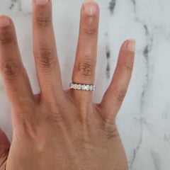 Ein Karat Platin-Diamant-Hochzeitsring