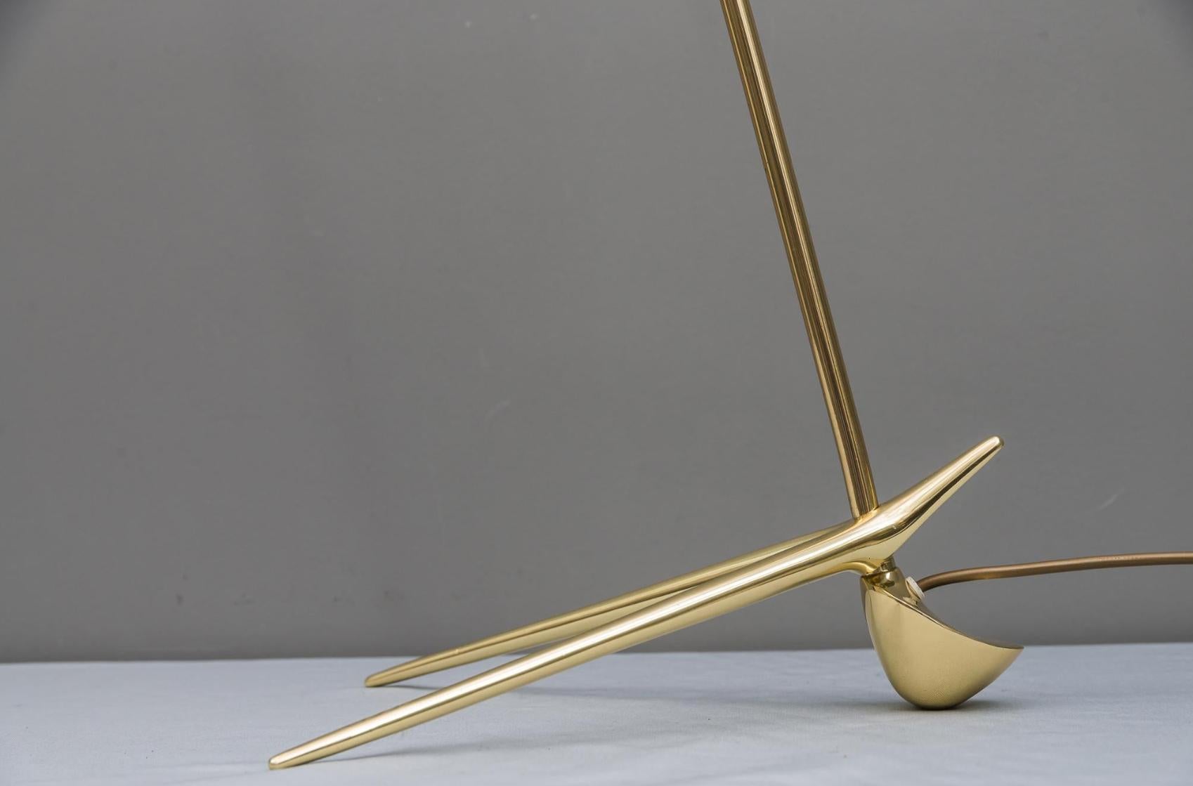 Polished One Charming golf floor lamps, designed by Rupert Nikoll, Vienna, 1950