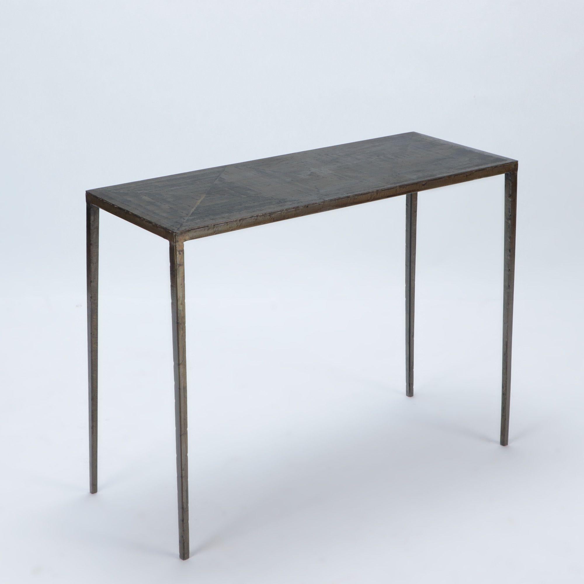 Mid-Century Modern One Contemporary Bronze Wash Console, in the Manner of Jean Michel Frank
