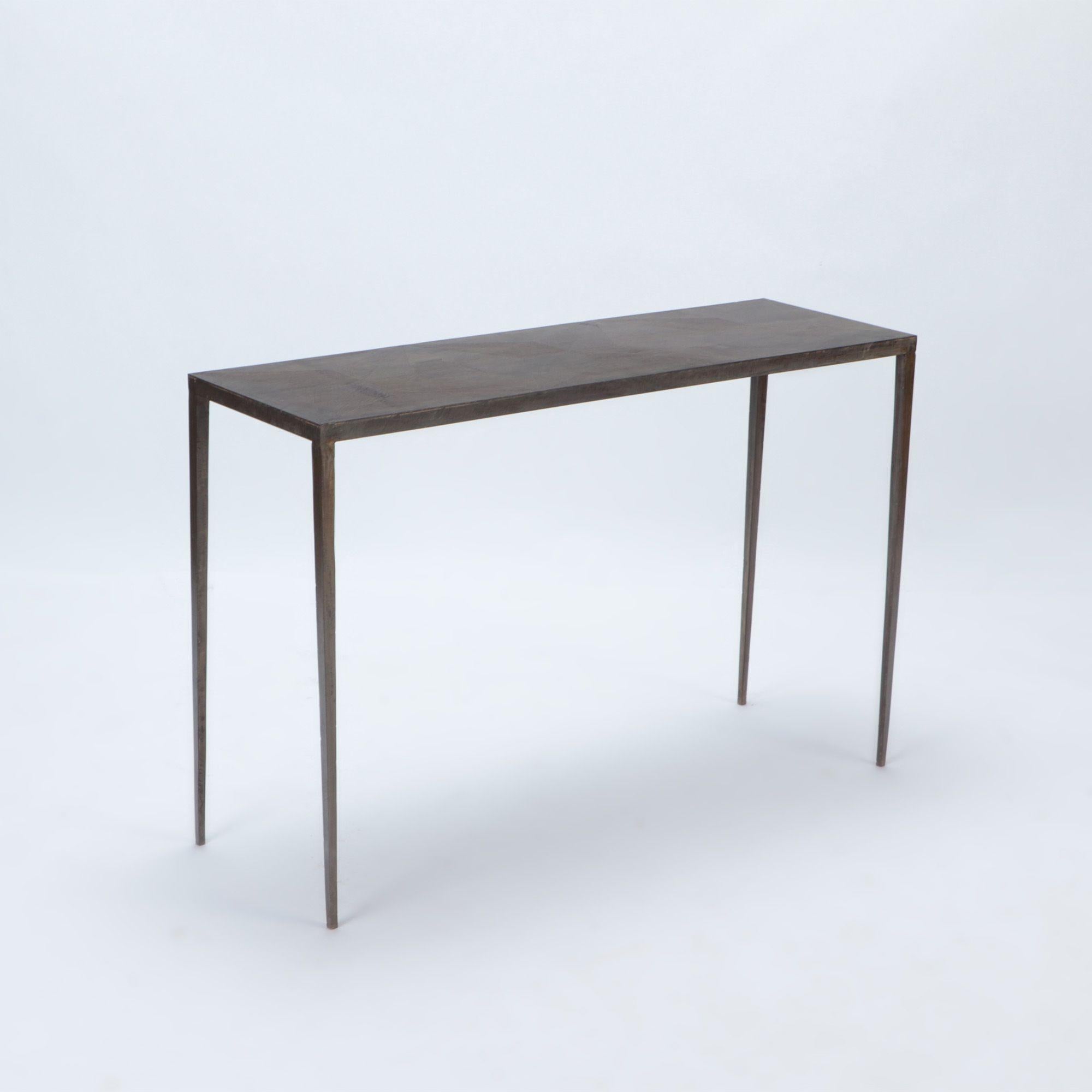 Mid-Century Modern One Contemporary Bronze Wash Console, in the Manner of Jean Michel Frank